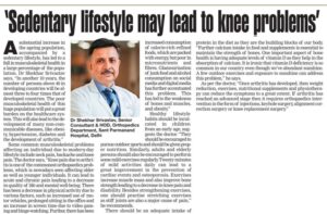Sedentary lifestyle may lead to Knee problems -TOI