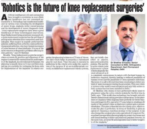 Robotics is the the future of Knee Replacement Surgeries